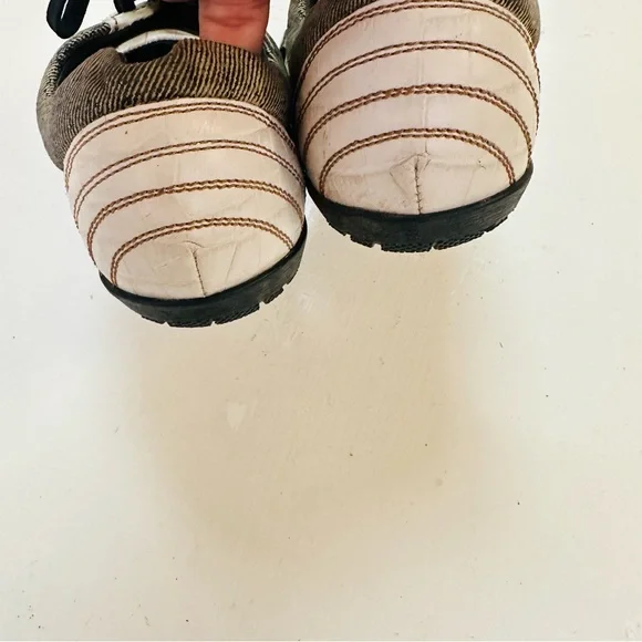 Vintage Womens CHRISTIAN DIOR Sneakers Shoes Monogram Brown Beige siz 36.56.5
